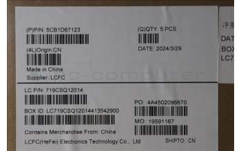 Lenovo 5CB1D67123 COVER Upper Case ASM_ENG L81WA BKNFPLIPC