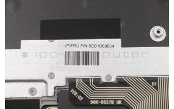 Lenovo 5CB1D69634 C-Cover with keyboard, Italian, Grey, UK