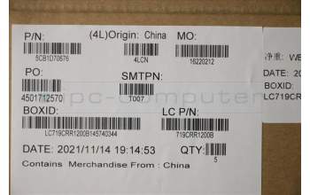 Lenovo 5CB1D70676 COVER Upper Case ASM_GER L82L0 CGY
