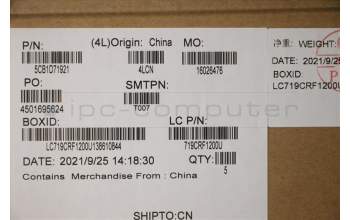 Lenovo 5CB1D71921 COVER Upper Case ASM_UKE L21B1