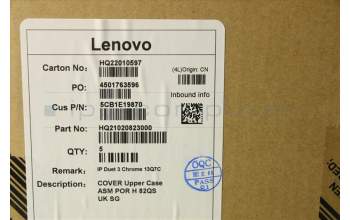 Lenovo 5CB1E19870 COVER Upper Case ASM POR H 82QS UK SG