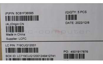 Lenovo 5CB1F36585 COVER Upper Case ASM_BUL L82QY BK_TEX