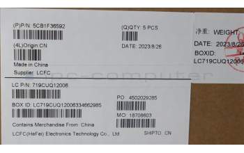 Lenovo 5CB1F36592 COVER Upper Case ASM_FRA/ARA L82QYBK_TEX