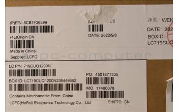 Lenovo 5CB1F36599 COVER Upper Case ASM_ITA L82QY BK_TEX