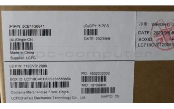 Lenovo 5CB1F36841 C-Cover with keyboard,UK English,Black,Non_Fingerprint