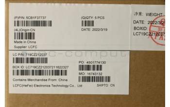 Lenovo 5CB1F37737 COVER Upper Case ASM_CZE/SLKL82RFSGw/RGB