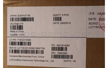 Lenovo 5CB1F37739 COVER Upper Case ASM_EUROENGL82RFSGw/RGB