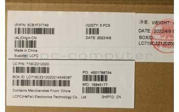 Lenovo 5CB1F37749 COVER Upper Case ASM_ITA L82RF SG w/RGB