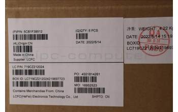 Lenovo 5CB1F38512 COVER Upper Case ASM_SWS L82RF SG w/RGB