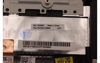 Lenovo 5CB1F38522 COVER Upper Case ASM_BUL L82RF SG w/WH