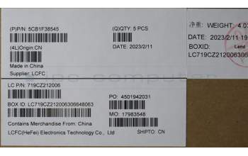 Lenovo 5CB1F38545 COVER Upper Case ASM_TC L82RF SG w/WH