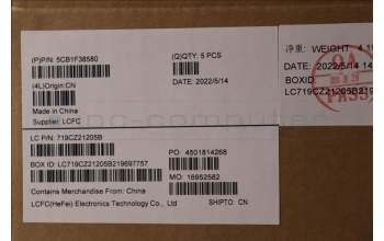 Lenovo 5CB1F38580 COVER Upper Case ASM_UKE L82RF ST w/BU