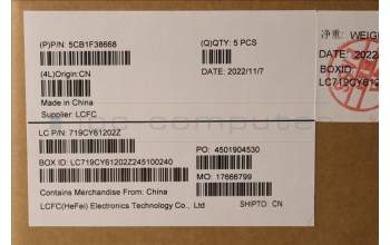 Lenovo 5CB1F38668 COVER Upper Case ASM_EURO ENG L82RB CLGY