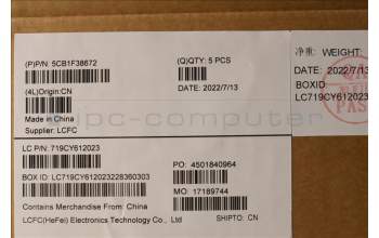 Lenovo 5CB1F38672 COVER Upper Case ASM_GER L82RB CLGY