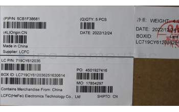 Lenovo 5CB1F38681 COVER Upper Case ASM_LA SPA L82RB CLGY