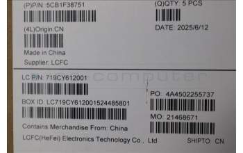 Lenovo 5CB1F38751 COVER Upper Case ASM_BRL L82RB STGY