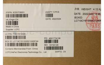 Lenovo 5CB1F39051 COVER Upper Case ASM_KOR L82RB STGY