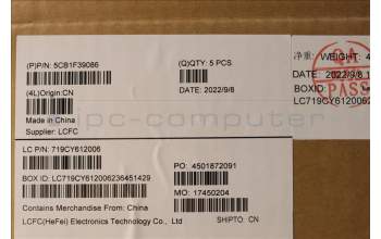 Lenovo 5CB1F39086 COVER Upper Case ASM_POR L82RB STGY RGB