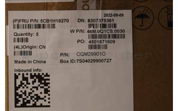 Lenovo 5CB1H18270 COVER Upper Case ASM_SWS W 21AR AG