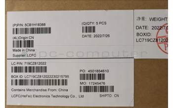 Lenovo 5CB1H18388 COVER Upper Case ASM_ENG L82S0 SG w/WH