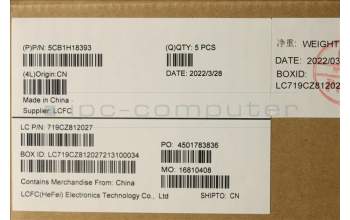 Lenovo 5CB1H18393 COVER Upper Case ASM_GER L82S0 SG w/WH