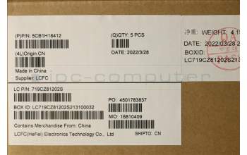 Lenovo 5CB1H18412 COVER Upper Case ASM_UKE L82S0 SG w/WH