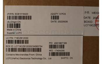 Lenovo 5CB1H18420 COVER Upper Case ASM_ENG L82S0 ST w/BU