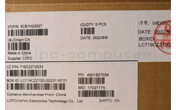 Lenovo 5CB1H22927 COVER Upper Case ASM_GER L82RC STGY