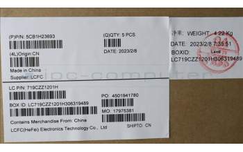 Lenovo 5CB1H23693 COVER Upper Case ASM_TC L82RC STGY RGB