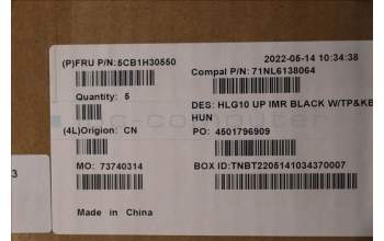 Lenovo 5CB1H30550 COVER Upper Case ASM_HUN C 82S9 BLA