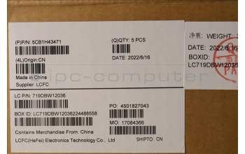 Lenovo 5CB1H43471 COVER Upper Case ASM_GER L82RJ FP AG BL