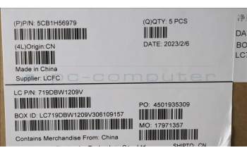 Lenovo 5CB1H56979 COVER Upper Case ASM_ITA L82RJ NFP AG BL