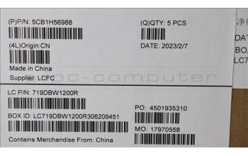 Lenovo 5CB1H56988 C-Cover with keyboard,Switzerland,Arctic Grey,Backlight,Non_FingerPrint