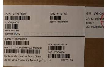 Lenovo 5CB1H66039 COVER FRU T16G1_C_COVER_WL_SUB_ASSY_GRAY