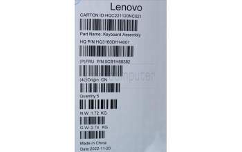 Lenovo 5CB1H68382 COVER Upper Case ASM_USA ENGNFPETARGY