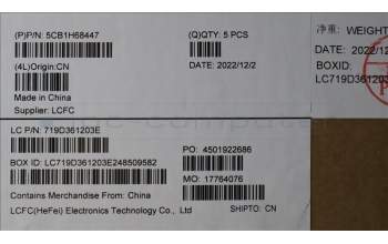 Lenovo 5CB1H68447 COVER Upper Case ASM_SPA L82RD CG WH