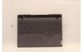 Lenovo 5CB1H68486 C-Cover with keyboard, Belgian, Storm Grey, White Backlight, UK
