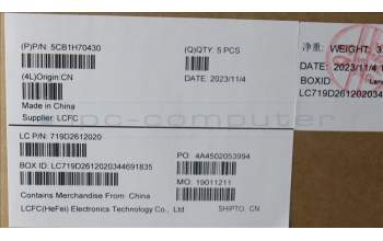 Lenovo 5CB1H70430 COVER Upper Case ASM_CZE/SLK L82R4 FPCG