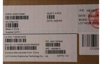 Lenovo 5CB1H70481 COVER Upper Case ASM_ARA L82R4 NFPAB