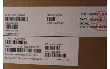 Lenovo 5CB1H70837 COVER Upper Case ASM_ENG L82SV SG