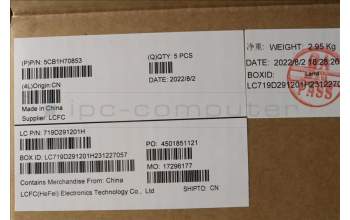 Lenovo 5CB1H70853 C-Cover with keyboard, Portuguese, Slate Grey