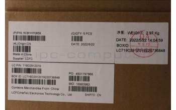 Lenovo 5CB1H70859 COVER Upper Case ASM_THAI L82SV SG