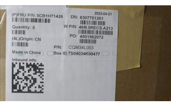 Lenovo 5CB1H71426 COVER Upper Case ASM_TUR W 82R9 SG BL