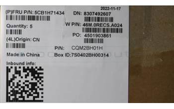 Lenovo 5CB1H71434 COVER Upper Case ASM_FRA W 82R9 SG BL