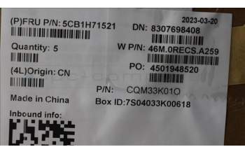 Lenovo 5CB1H71521 C-Cover with keyboard,Nordic,Storm Grey