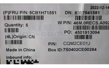 Lenovo 5CB1H71551 COVER Upper Case ASM_GRE W 82R9 CG BL