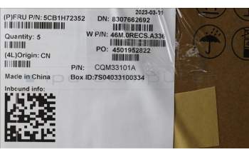 Lenovo 5CB1H72352 COVER Upper Case ASM_UKE W 82R9 SB BL