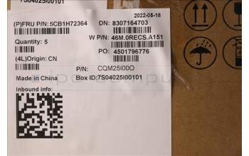 Lenovo 5CB1H72364 COVER Upper Case ASM_GER W 82R9 SB BL