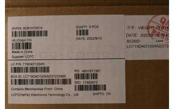 Lenovo 5CB1H72514 COVER Upper Case ASM_FRA L82RM AB_NFP_BL