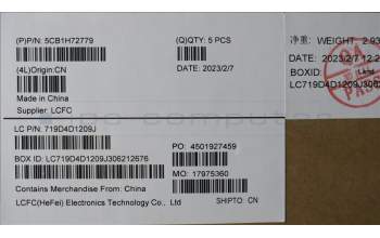 Lenovo 5CB1H72779 COVER Upper Case ASM_FRA L82RM MB_FP